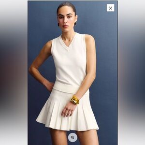 Reformation Blair Cotton Sweater Dress Ivory - Size S